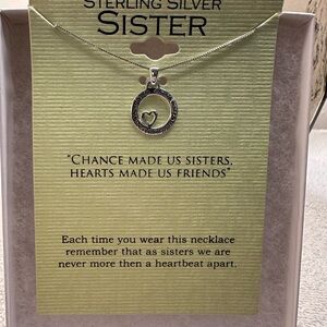Sterling Silver Sisters Necklace NWT